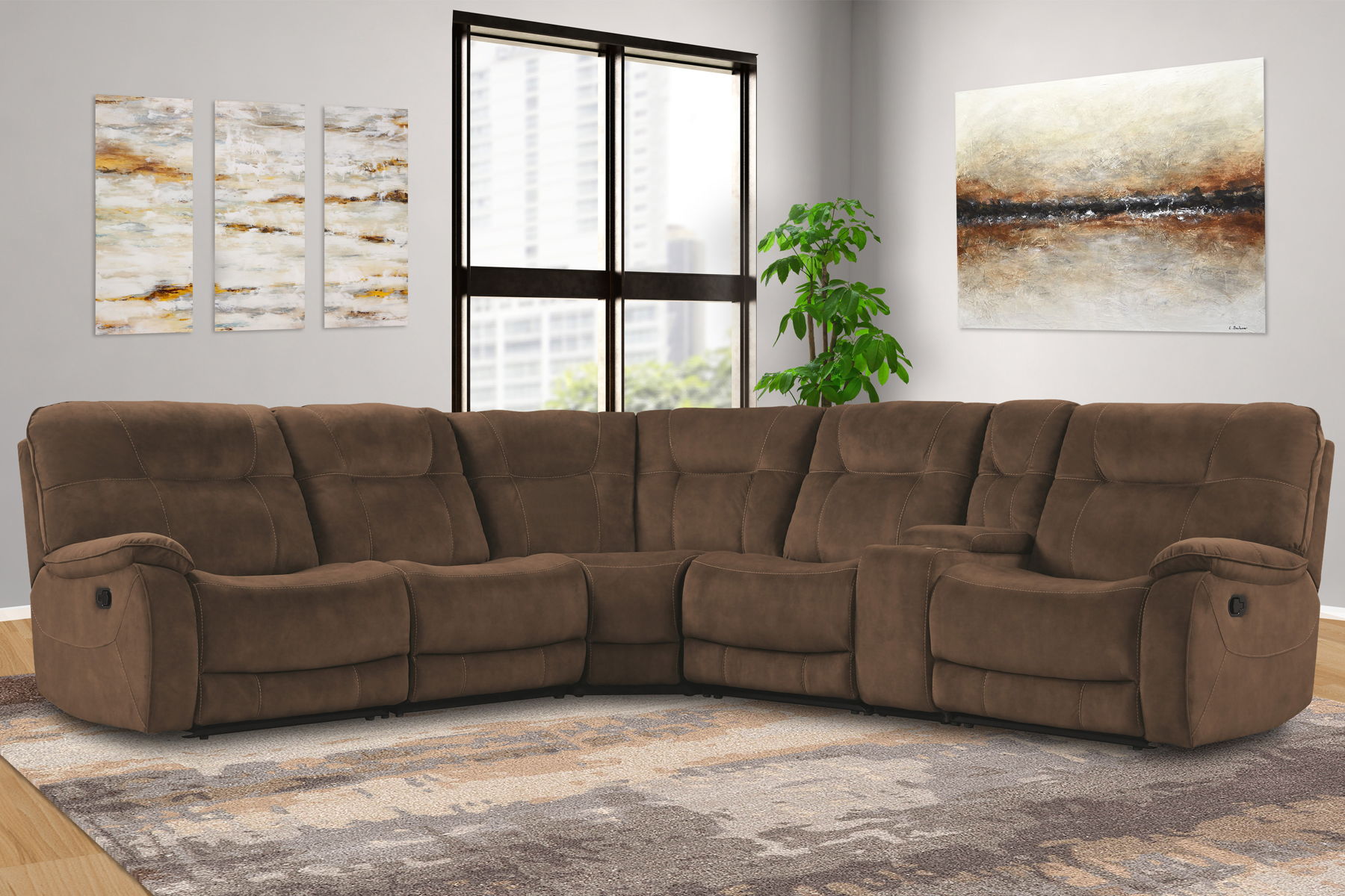 Cooper – 6 Piece Modular Manual Reclining Sectional