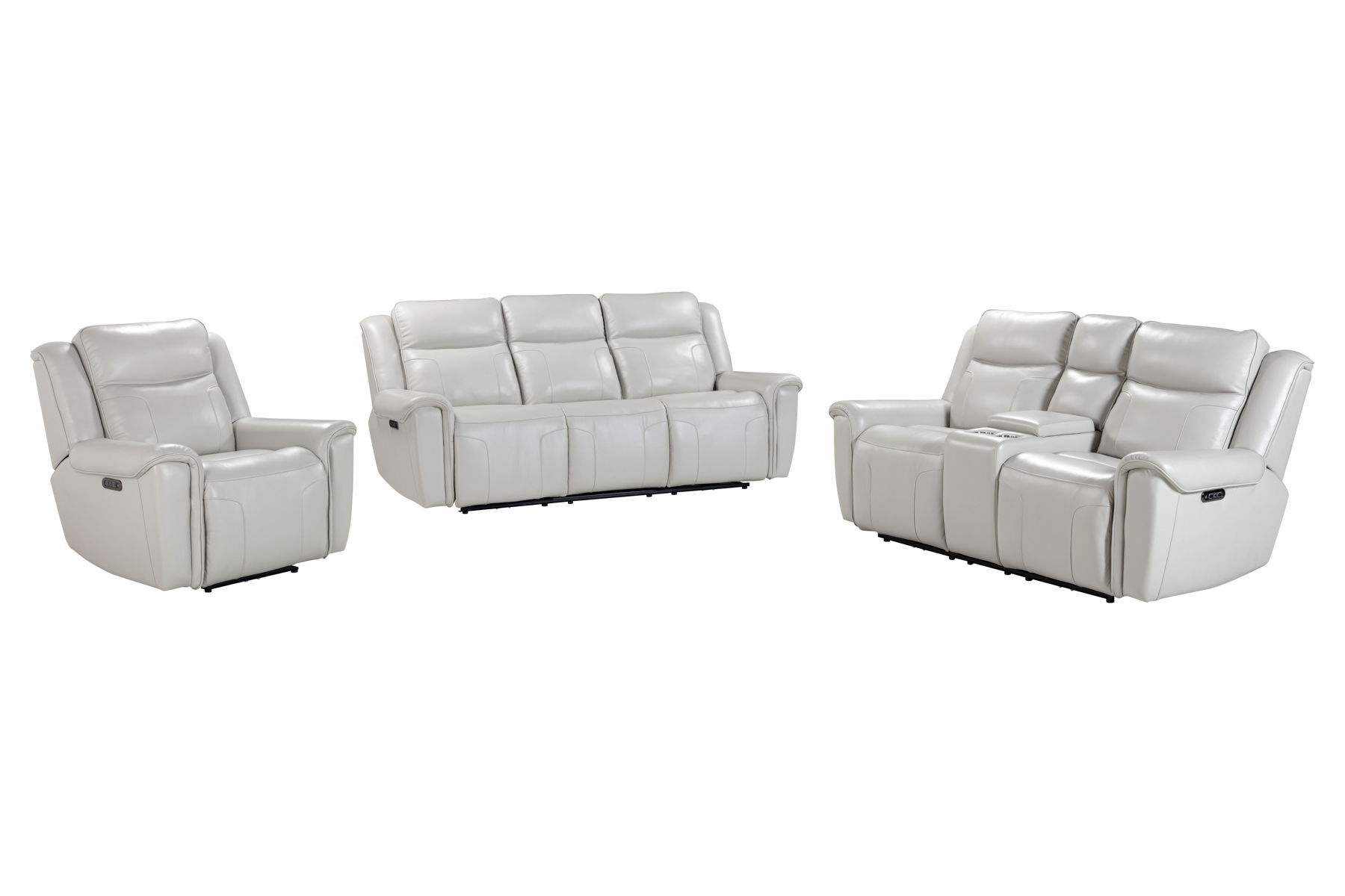 Atlantis – Power Reclining Zero Gravity Sofa Loveseat And Recliner – Whisper Ivory