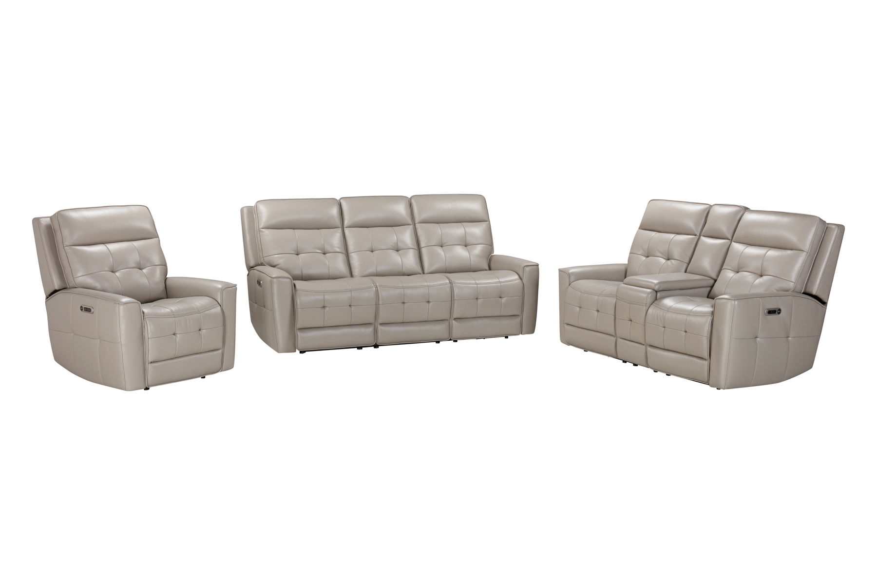 Canterbury – Power Reclining Zero Gravity Sofa Loveseat And Recliner – Pewter