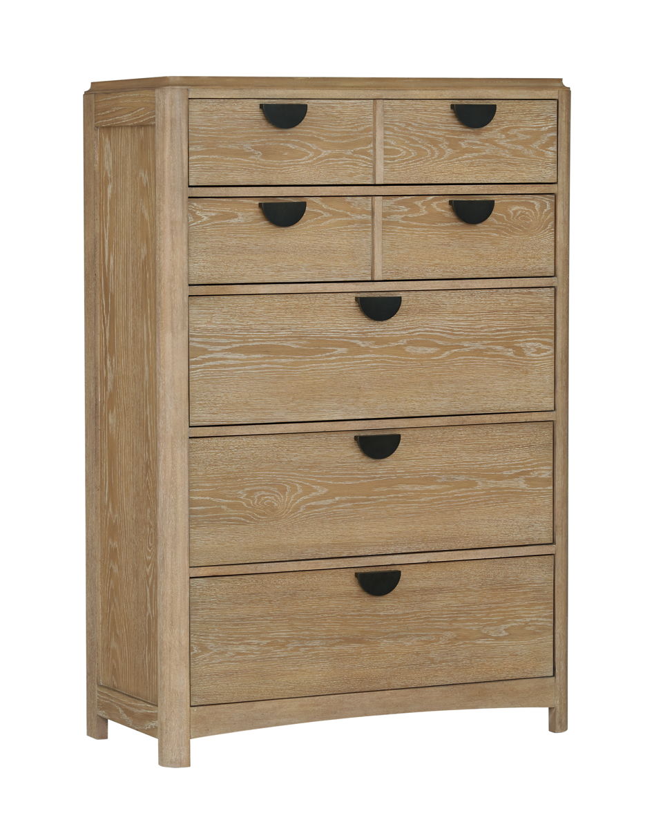 Escape – Bedroom 5 Drawer Chest With Cedar Bottom – Glazed Natural Oak