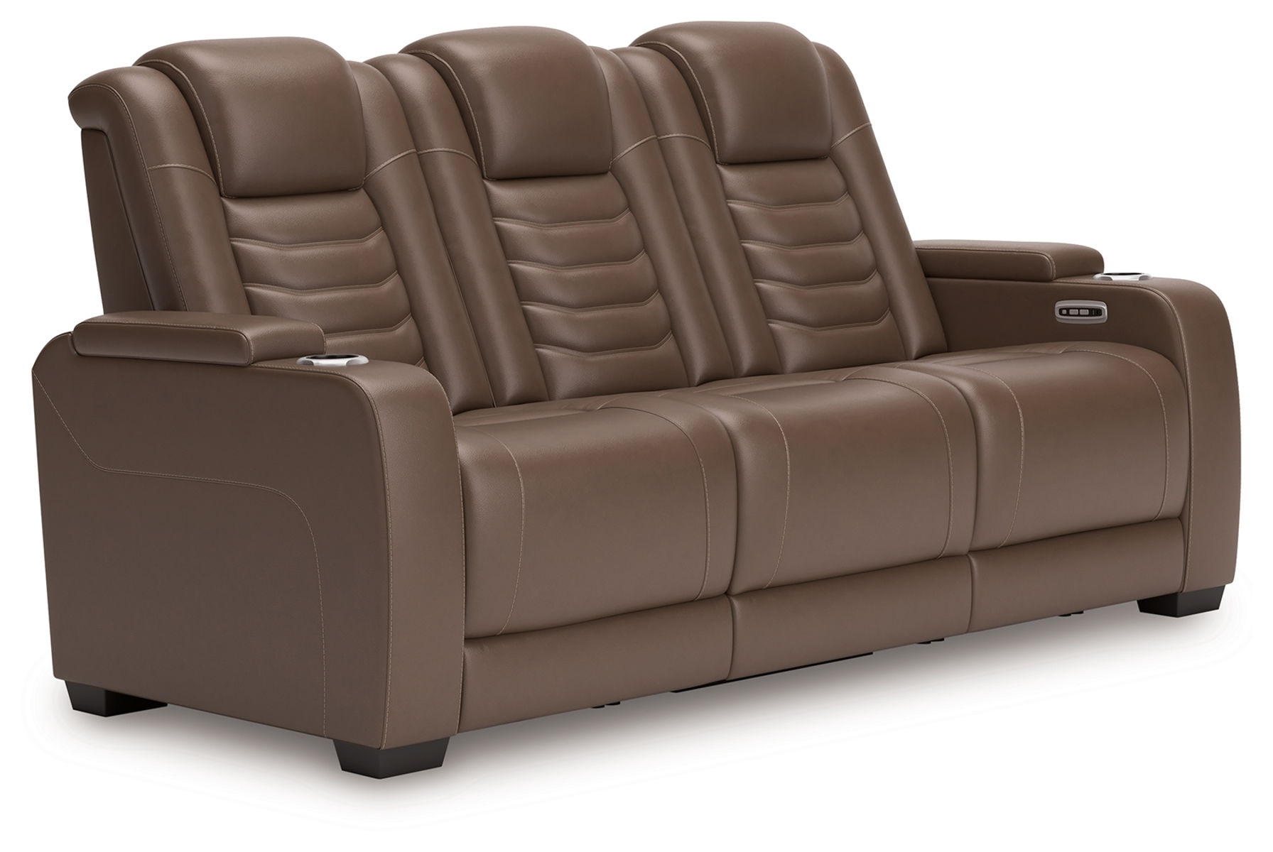 High Impact – Tobacco – Power Reclining Sofa / Adj Headrest