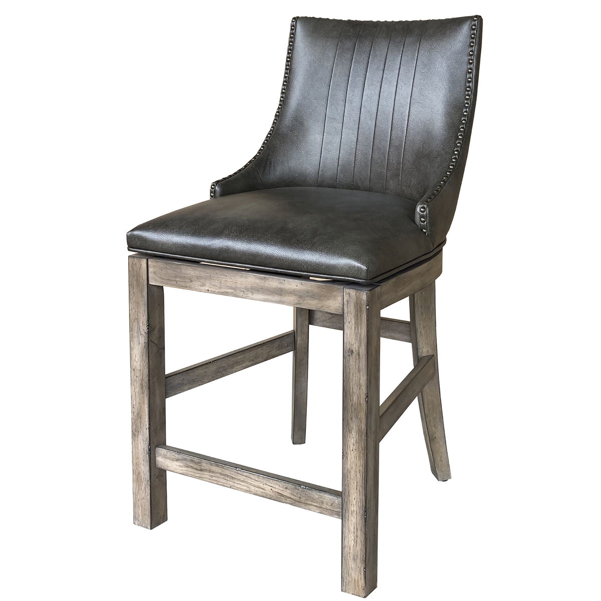 Lodge Dining – Swivel Counter Sling Chair (Set of 2) – Siltstone