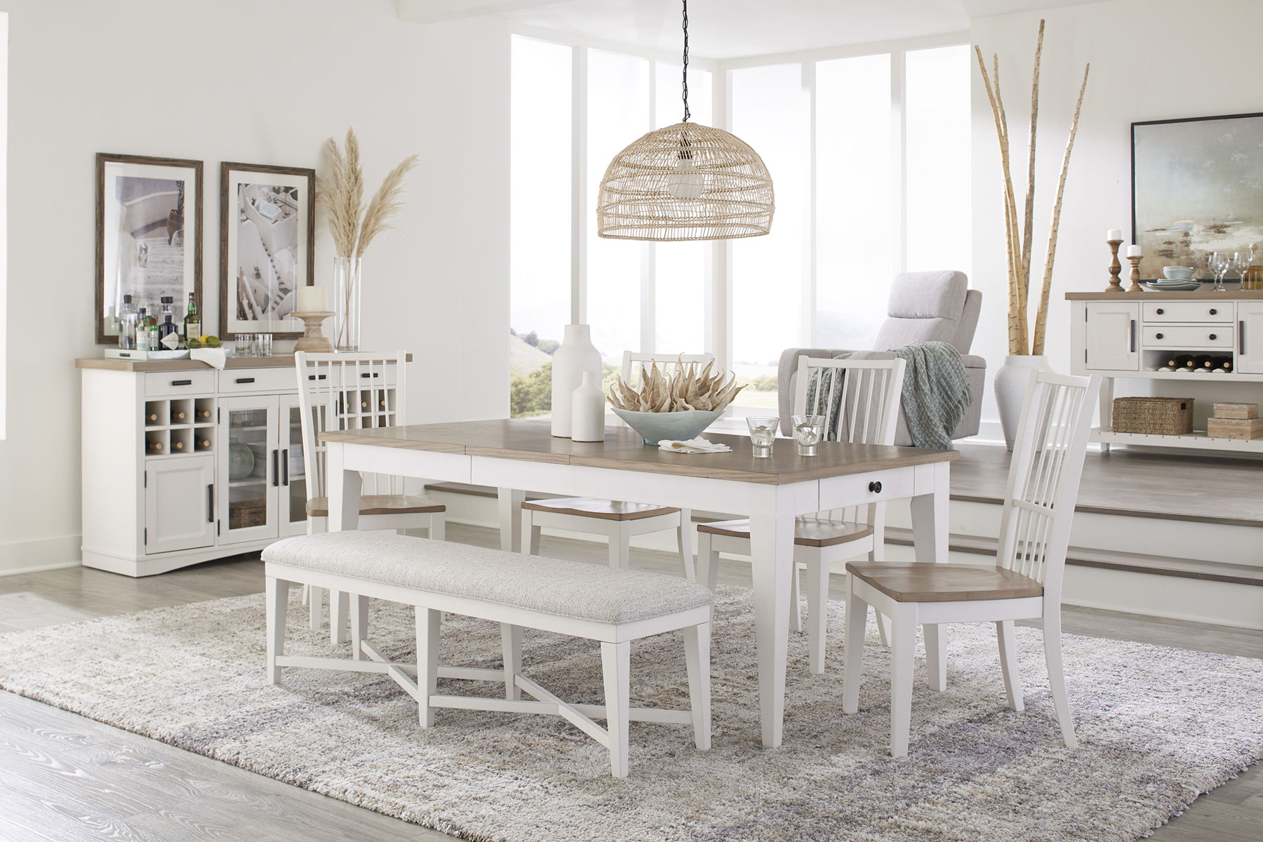 Americana Modern Dining – Rectangular Dining Table – Cotton