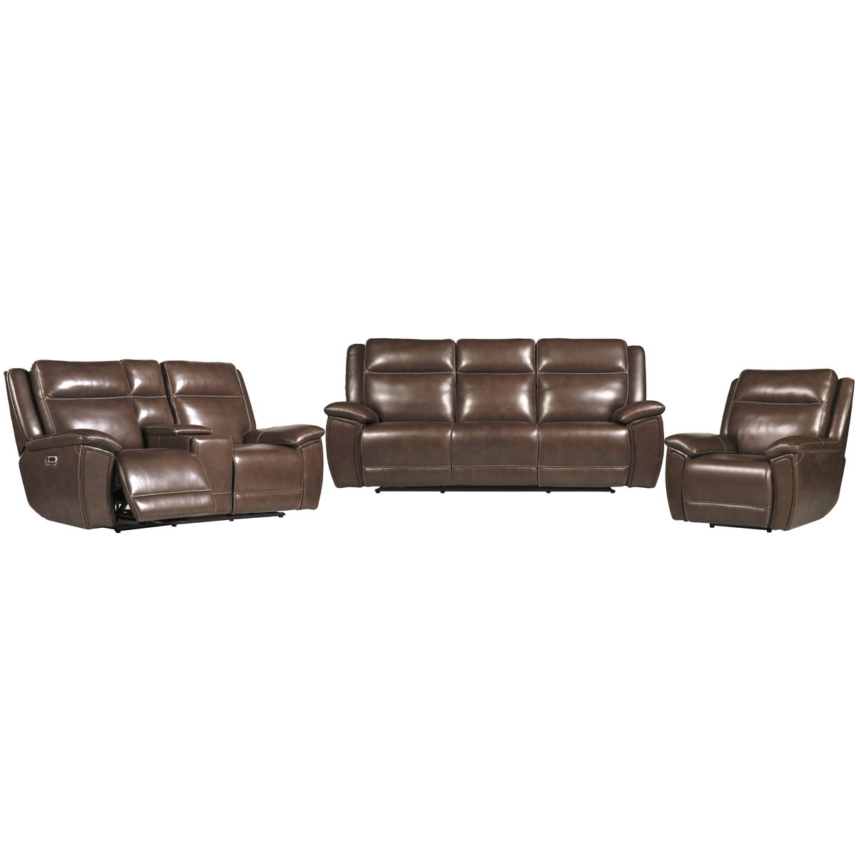 Jameson – Power Reclining Zero Gravity Sofa Loveseat And Recliner – Hickory