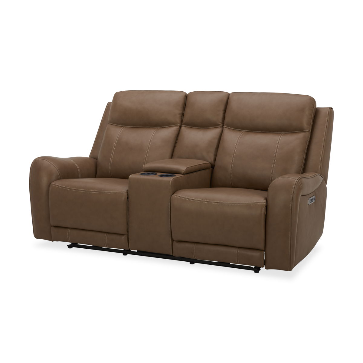 Haywood – Power Console Loveseat – Butternut