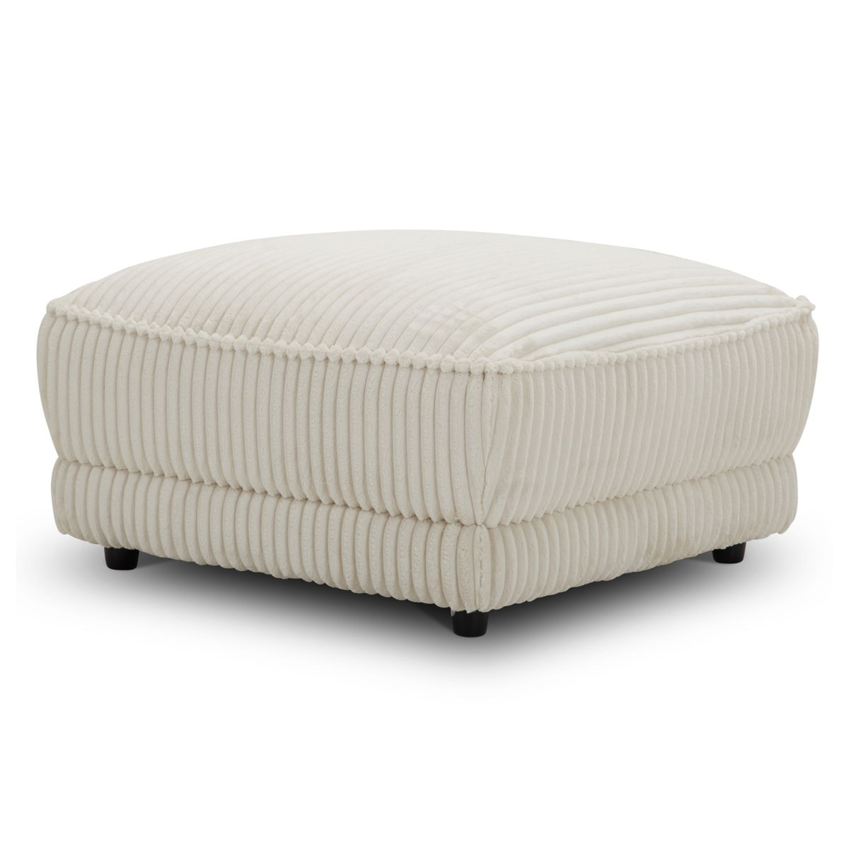 Utopia – Ottoman with Casters – Mega Ivory