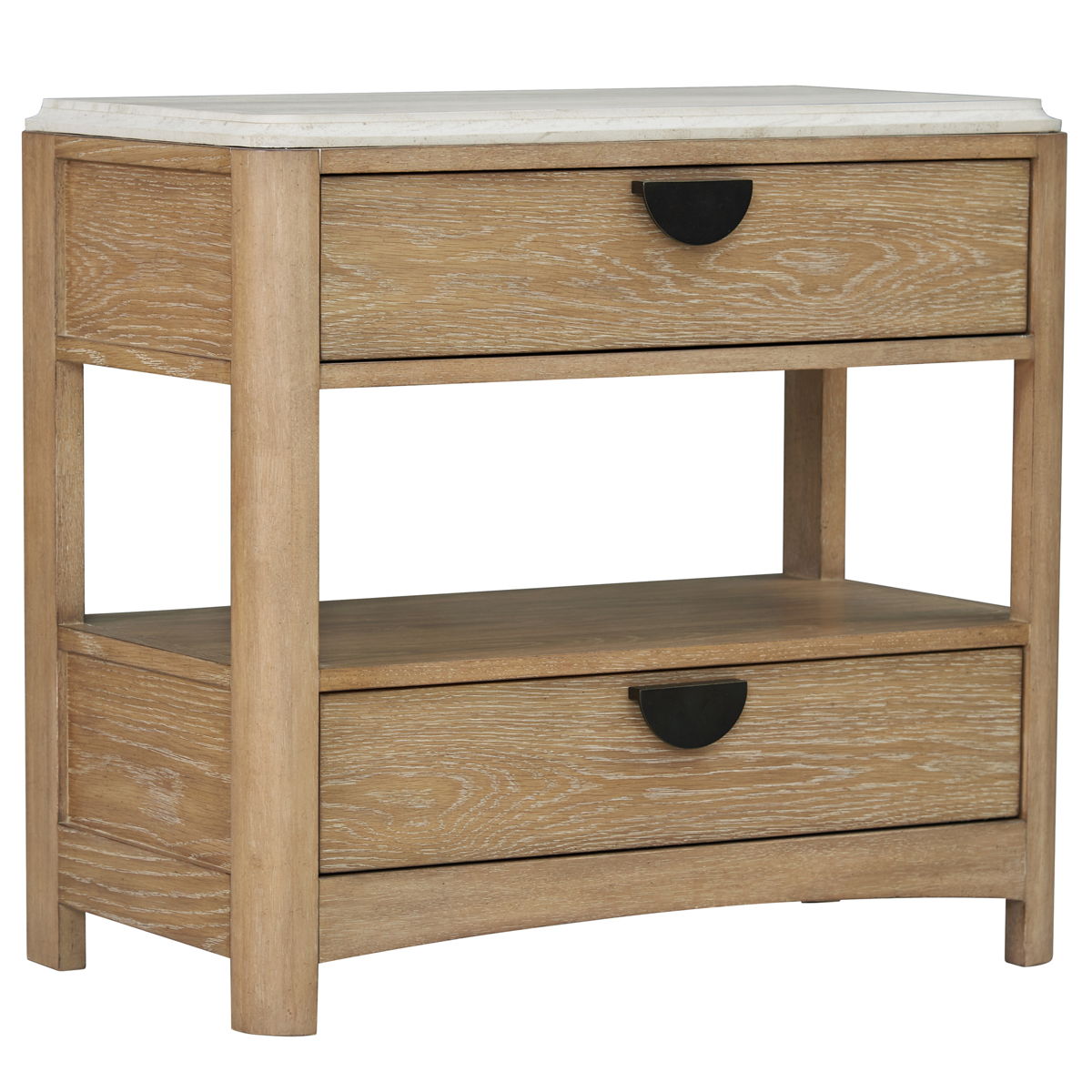 Escape – Bedroom 2 Drawer Nightstand – Glazed Natural Oak