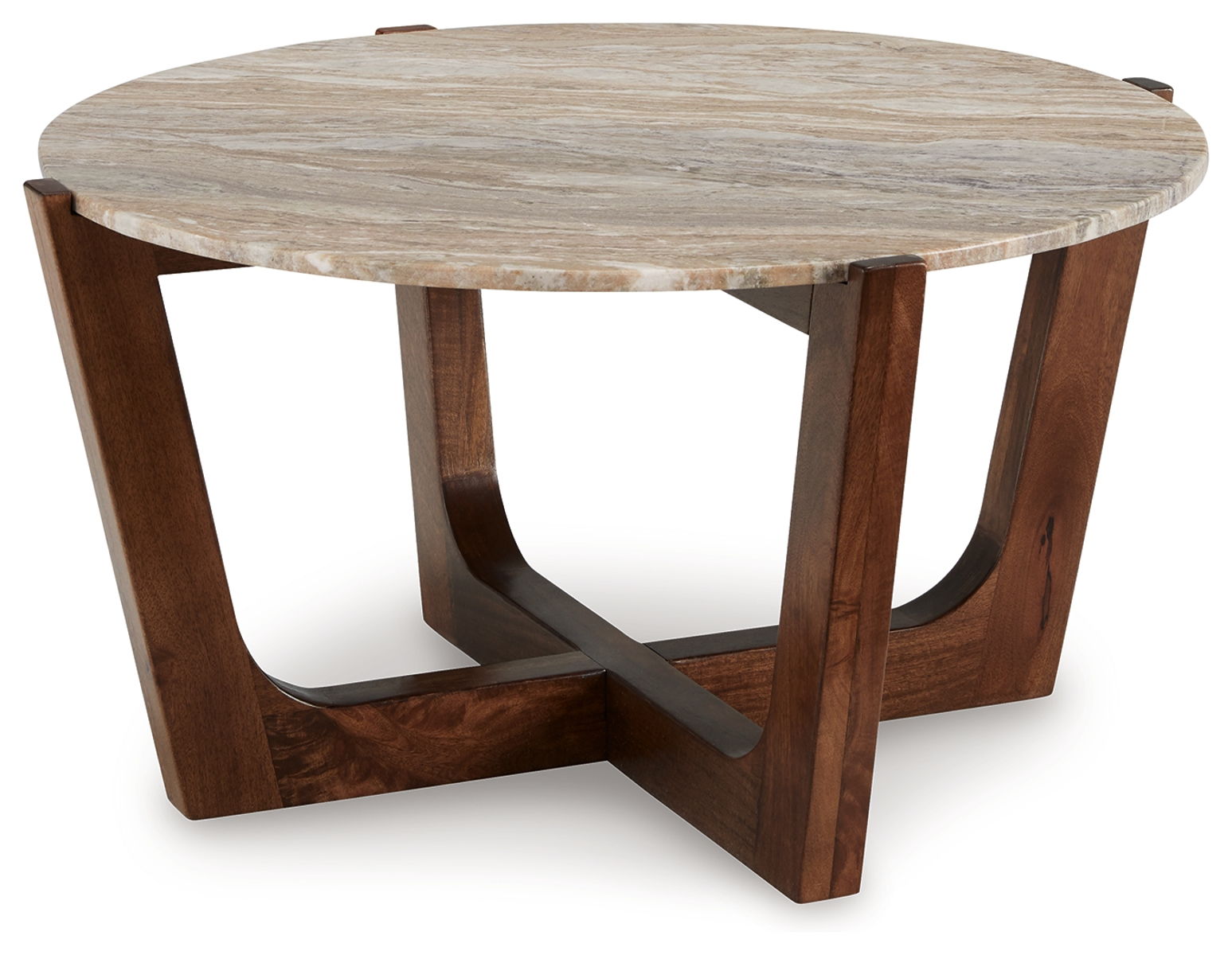 Tanidore – Warm Brown – Round Cocktail Table