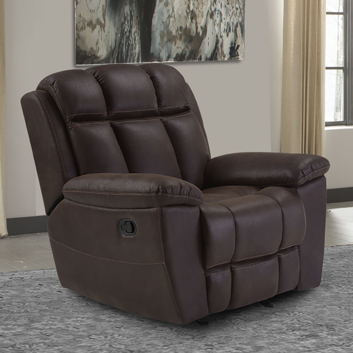 Goliath – Manual Glider Recliner – Arizona Brown