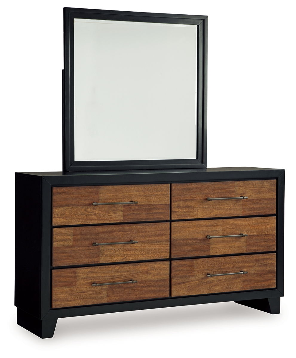 Kraeburn – Brown / Black – Dresser And Mirror