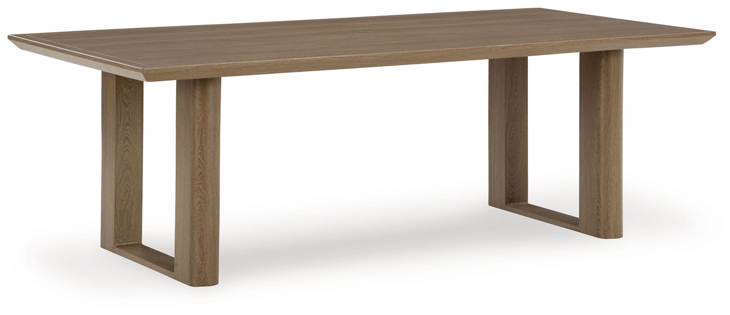 Serene Bay – Dark Brown – Rectangular Dining Table With Umbrella Option