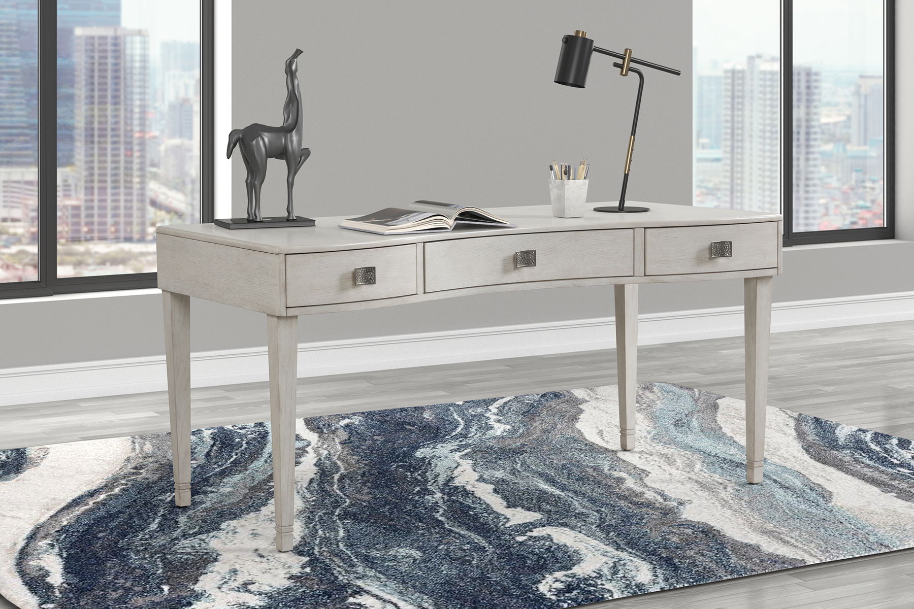 Addison – Writing Desk – Chiffon White