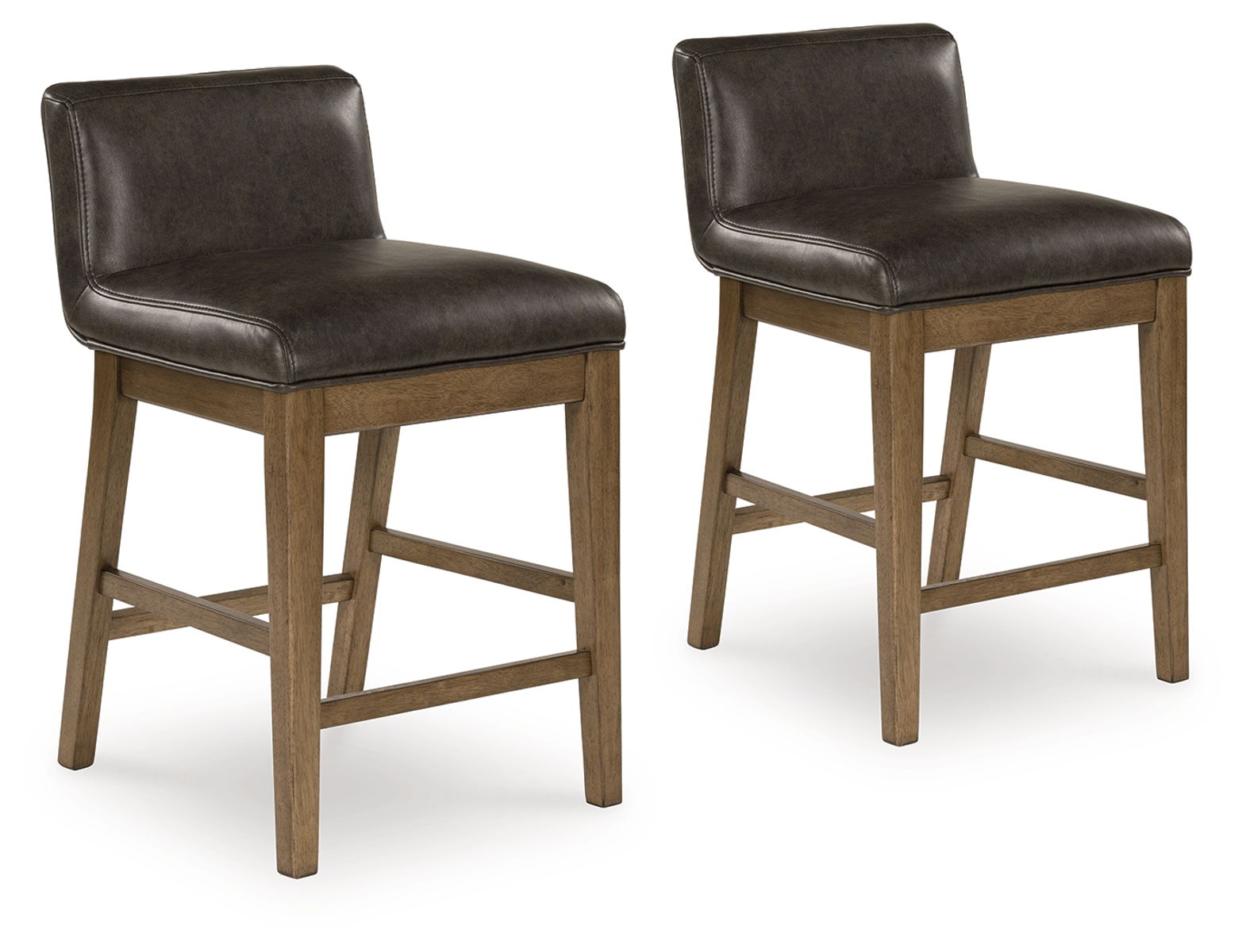 Cabalynn – Two-tone Brown – Upholstered Barstool (Set of 2)