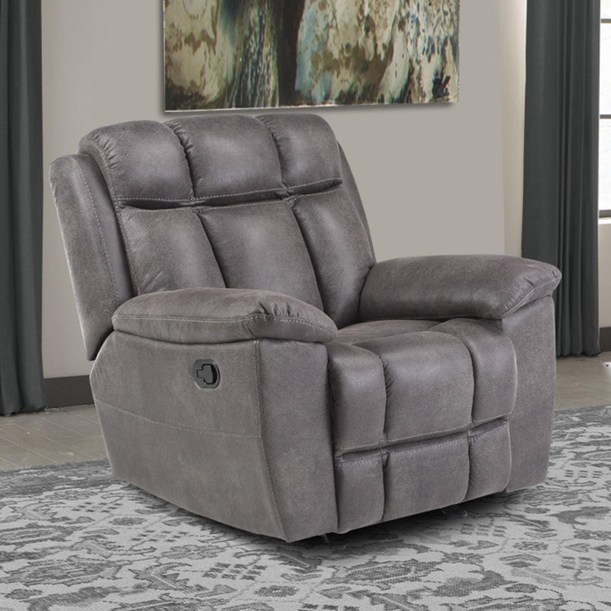 Goliath – Manual Glider Recliner – Arizona Grey