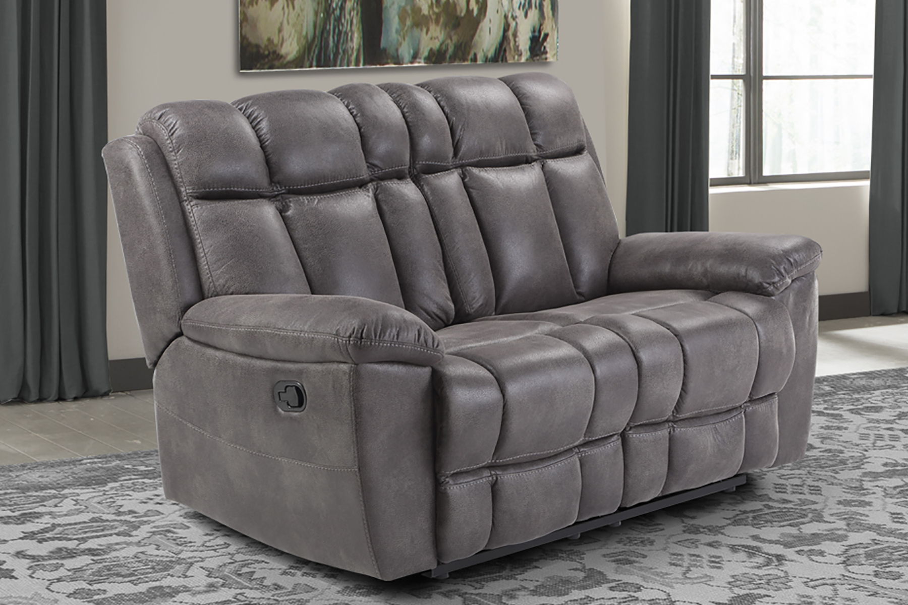 Goliath – Manual Loveseat – Arizona Grey