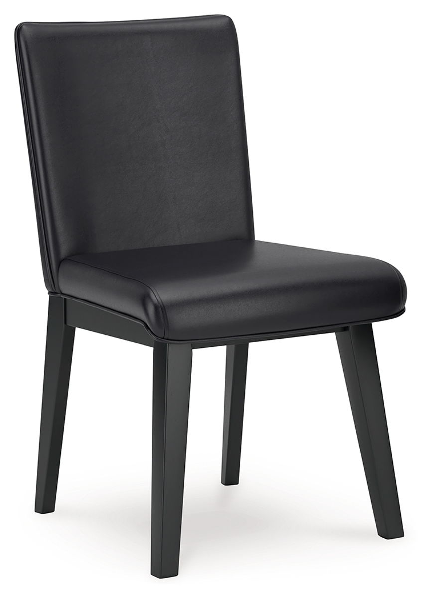 Jettaya – Black – Dining Upholstered Side Chair (Set of 2)