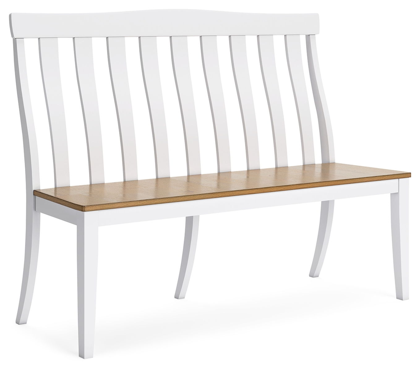 Ashbryn – White / Natural – Double Dining Chair