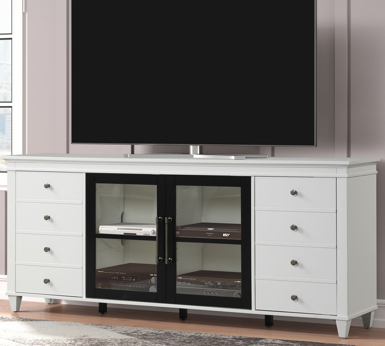 Domino – Console – Cottage White with Black