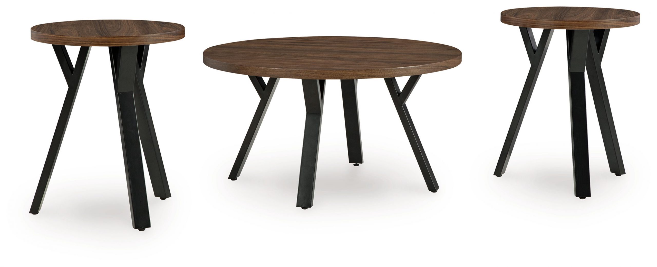 Elbrynn – Brown / Black – Occasional Table Set (Set of 3)