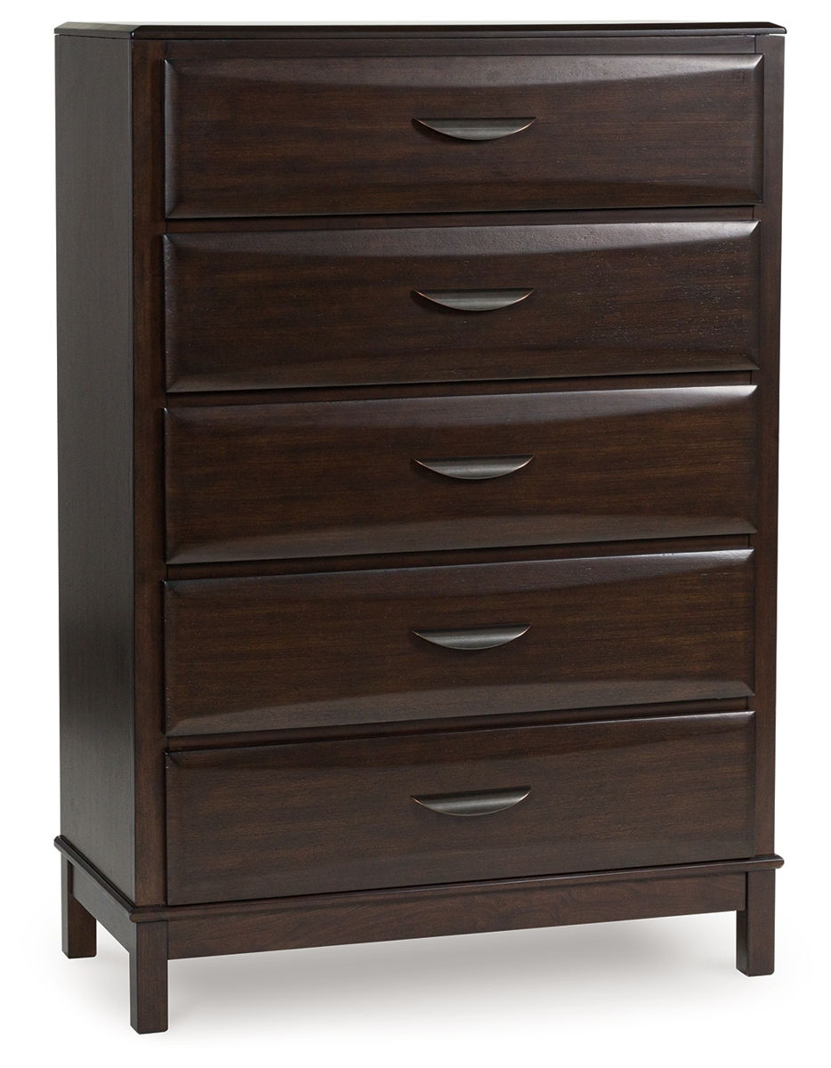 Vanmore – Dark Brown – Five Drawer Chest