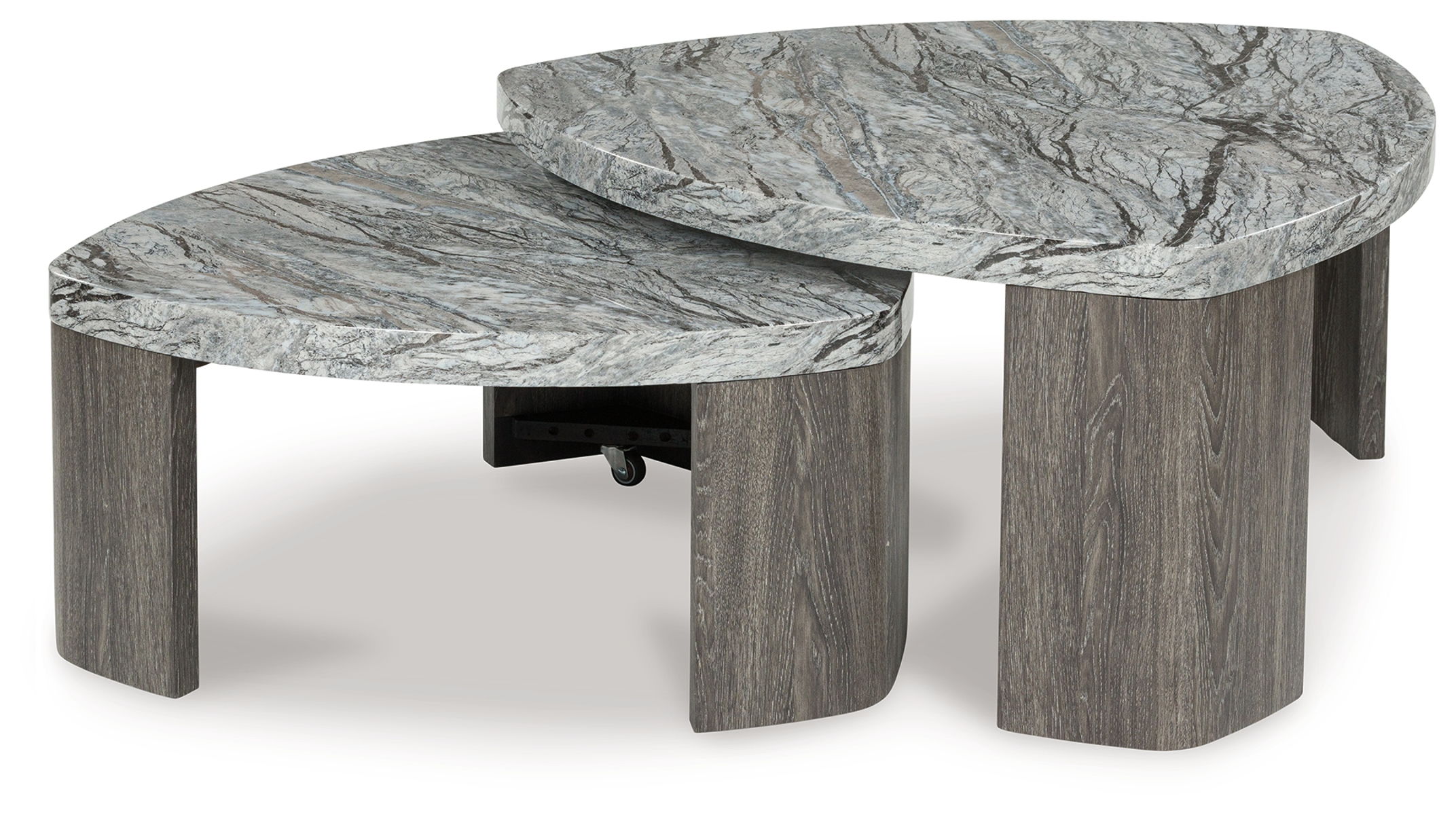 Surmour – Gray / Brown – Stacked Cocktail Table