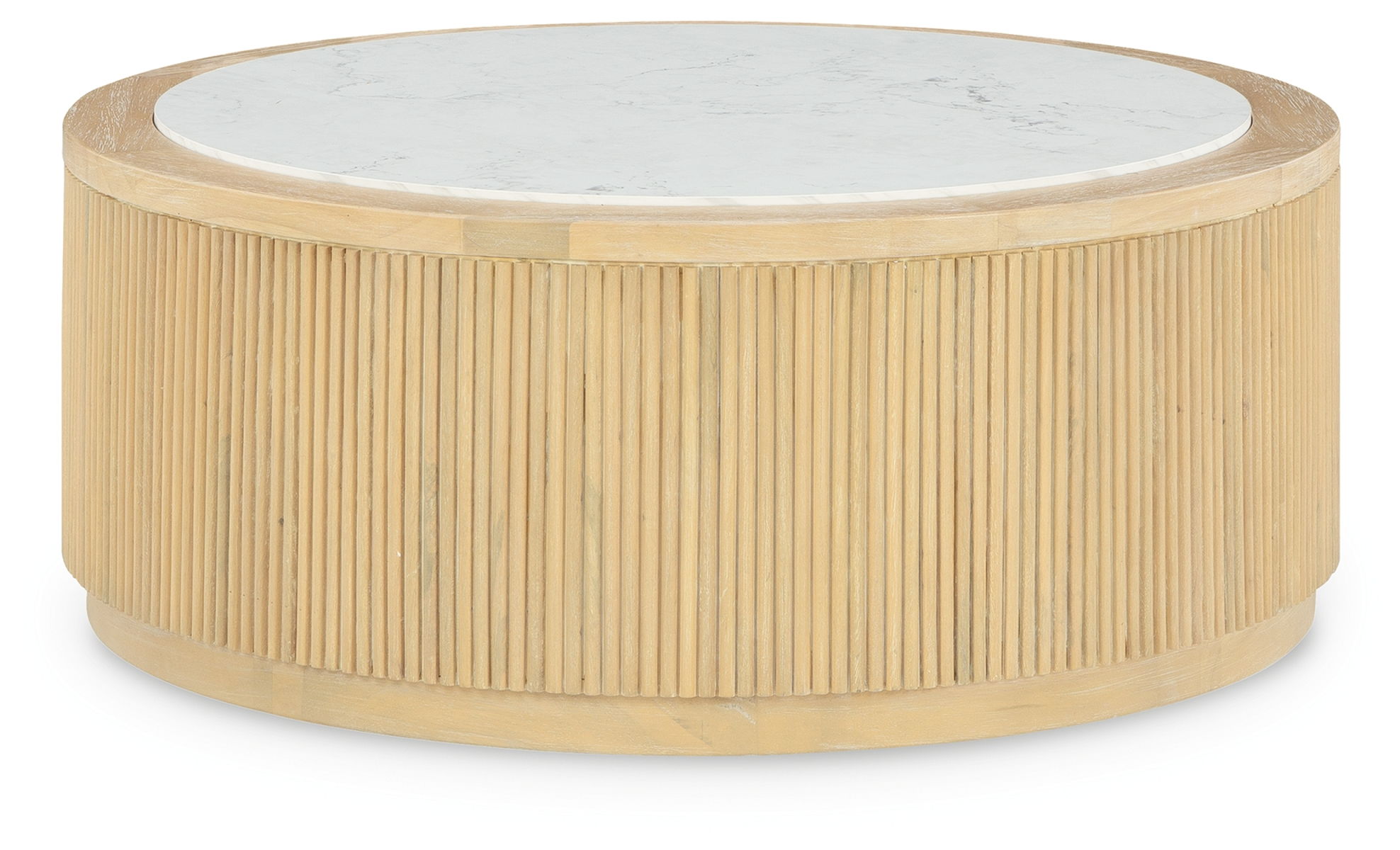 Camdill – Light Brown / White – Round Cocktail Table