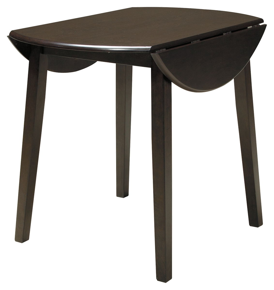 Hammis – Dark Brown – Round DRM Drop Leaf Table