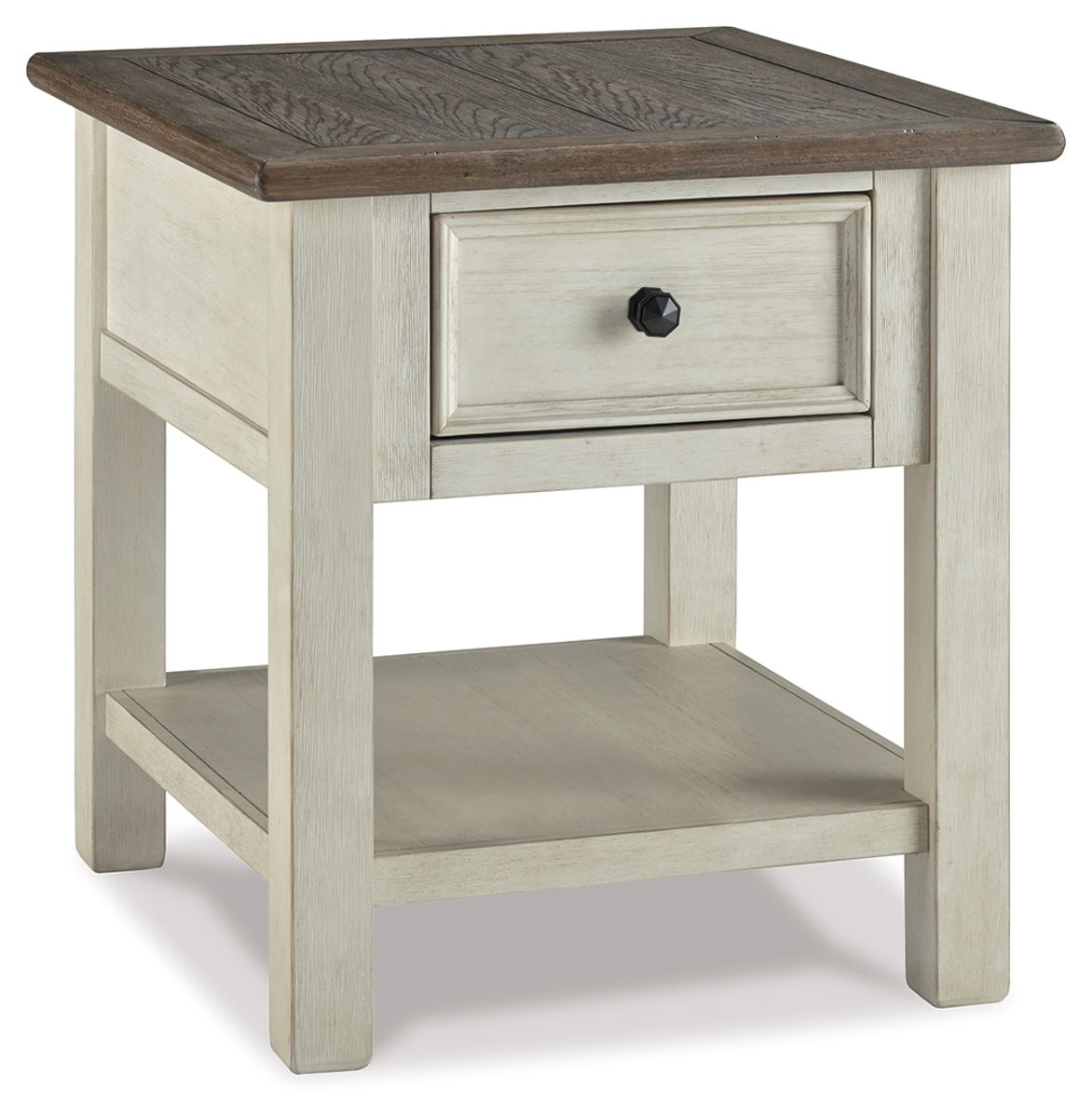 Bolanburg – White / Brown / Beige – Rectangular End Table