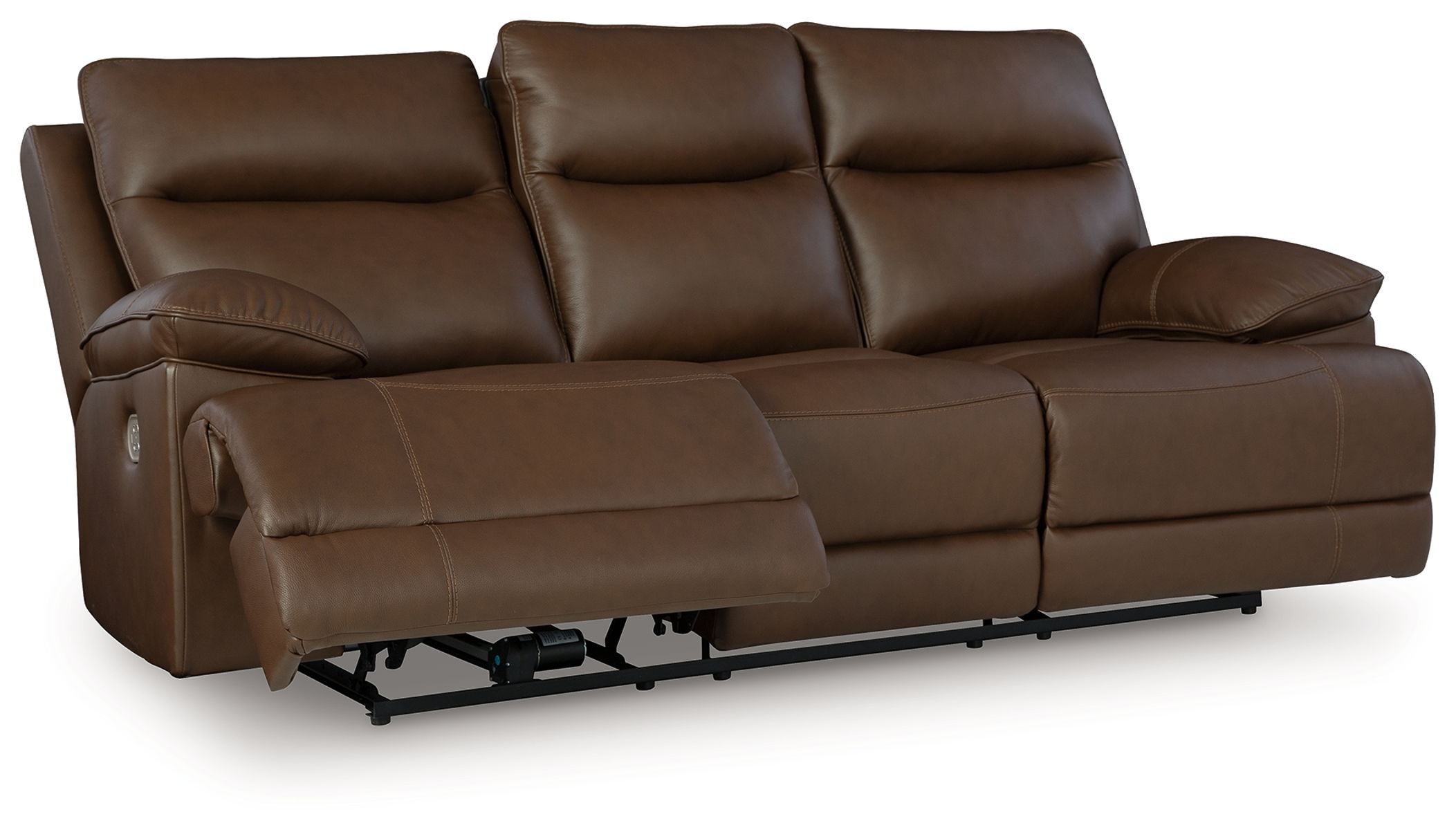 Vonryan – Tobacco – Power Reclining Sofa With Adj Headrest