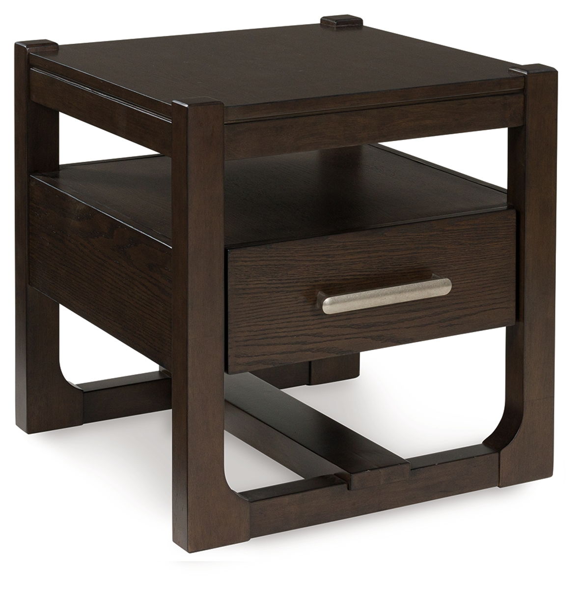 Breckington – Dark Brown – Square End Table