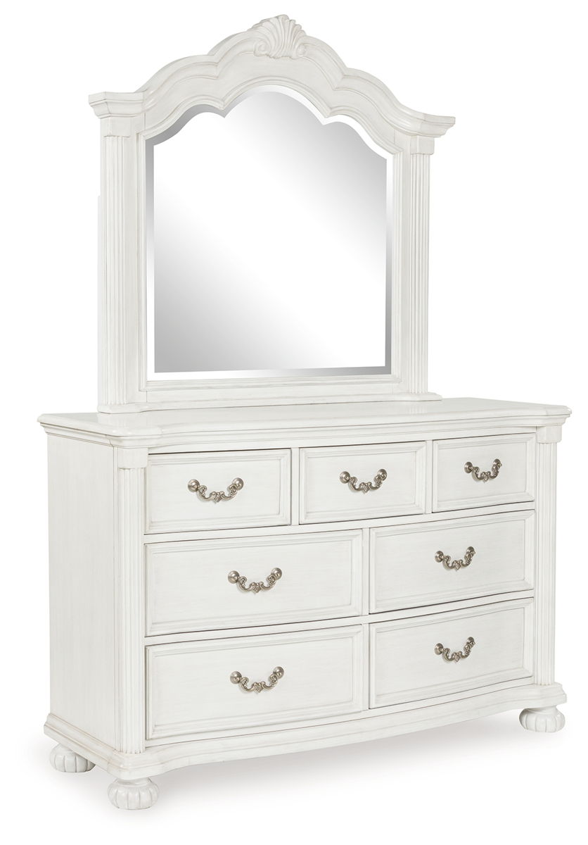 Montelaine – Antique White – Dresser And Mirror