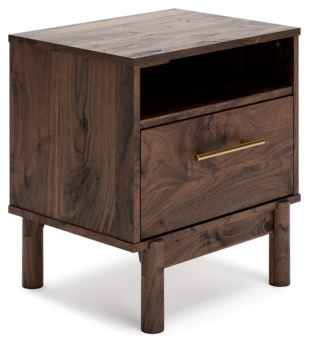 Calverson – Mocha – One Drawer Night Stand – Medium