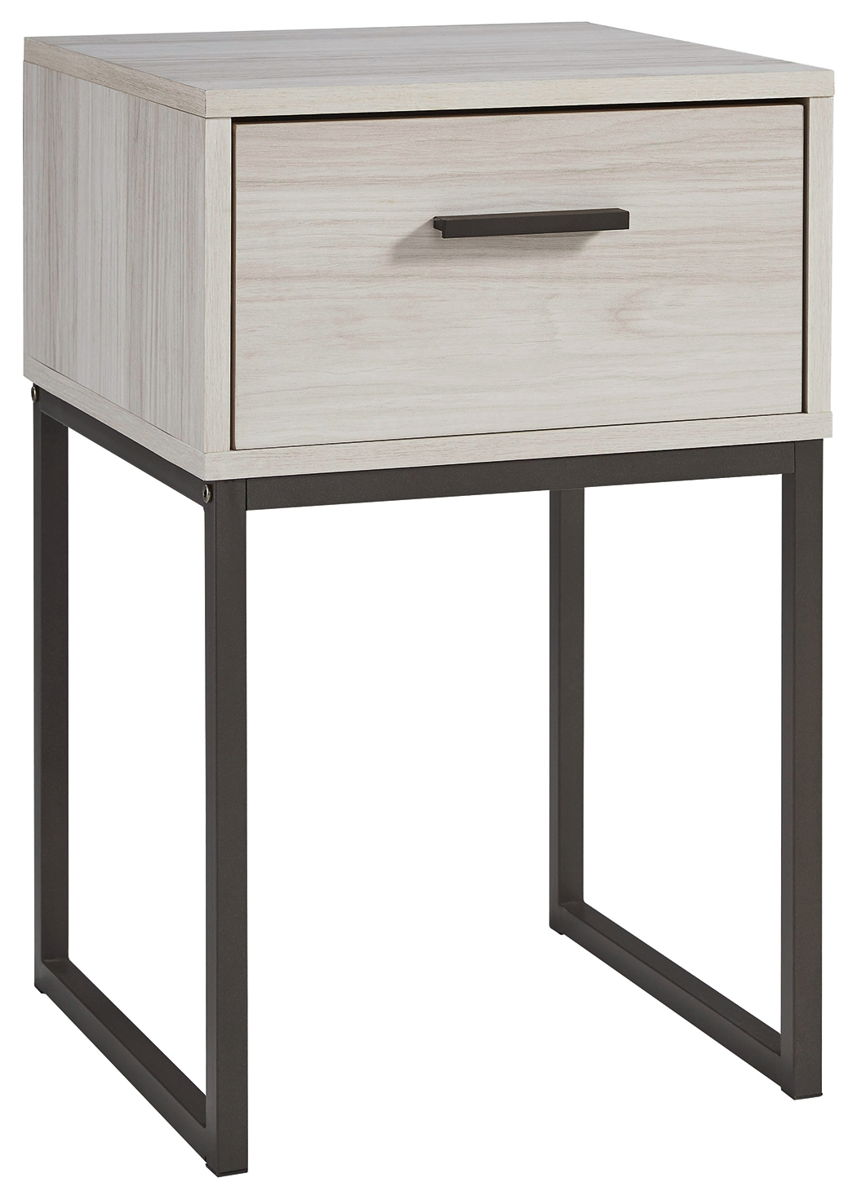 Socalle – Light Natural – One Drawer Night Stand – Vinyl-Wrapped