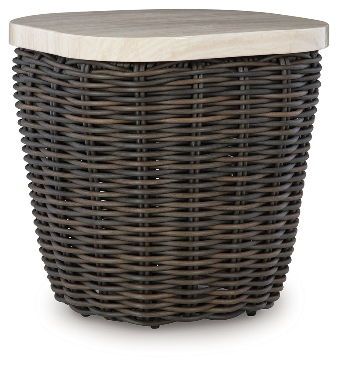 Kimora – Beige / Dark Brown – Square End Table