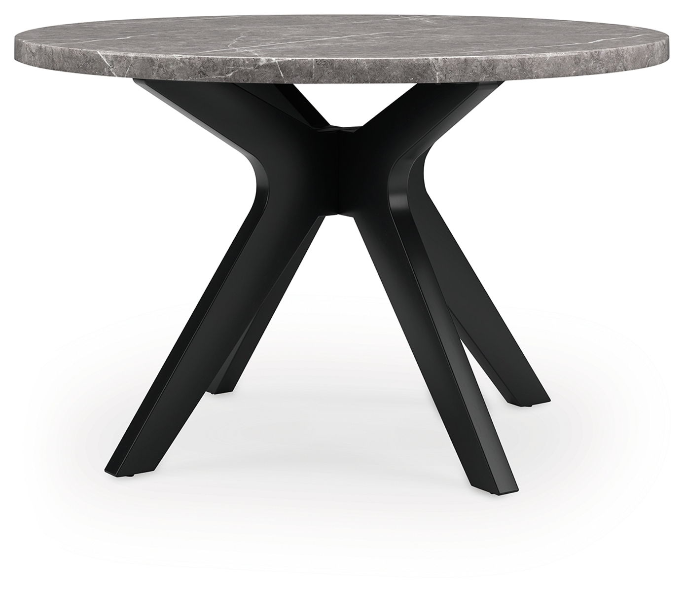 Glinari – Taupe / Black – Round Dining Room Table