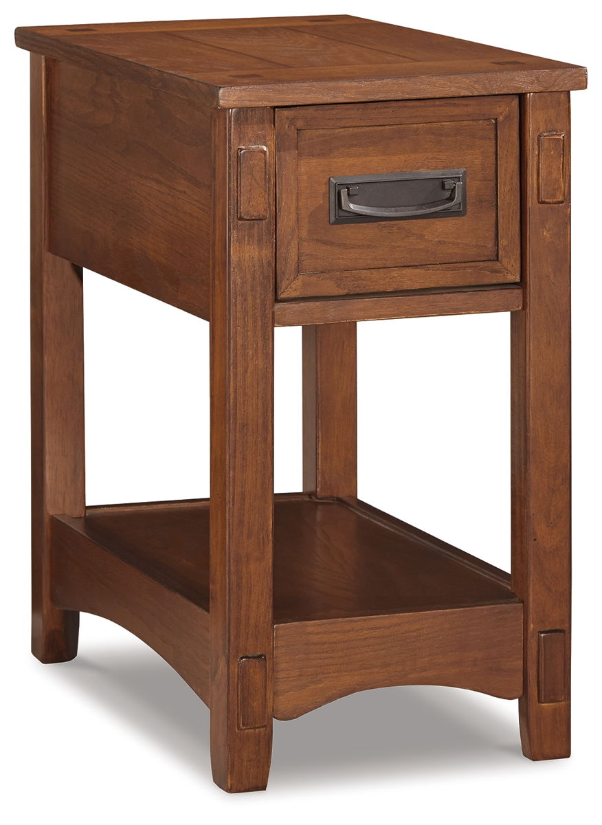 Breegin – Brown – Chair Side End Table – 1 Drawer