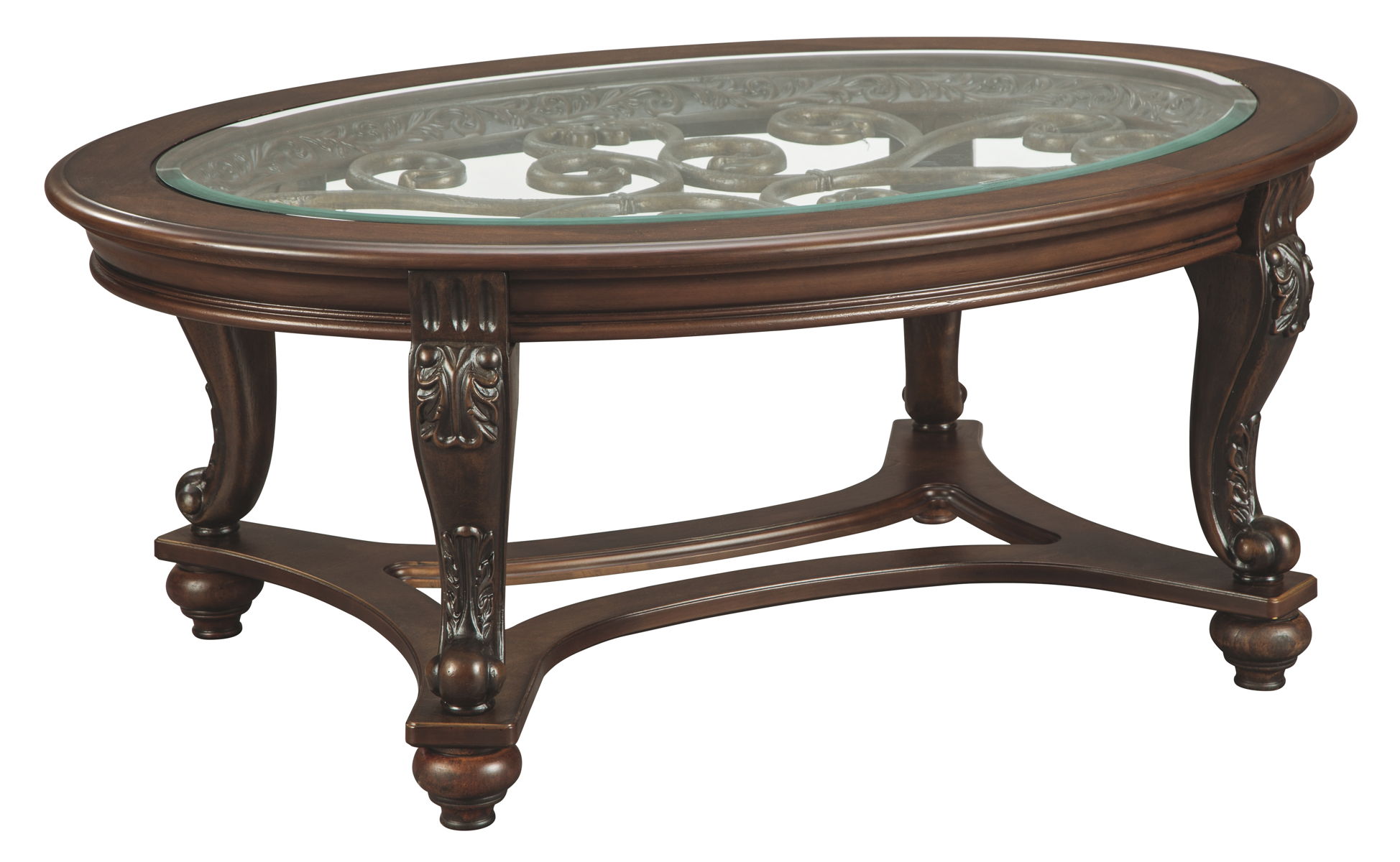 Norcastle – Dark Brown – Oval Cocktail Table