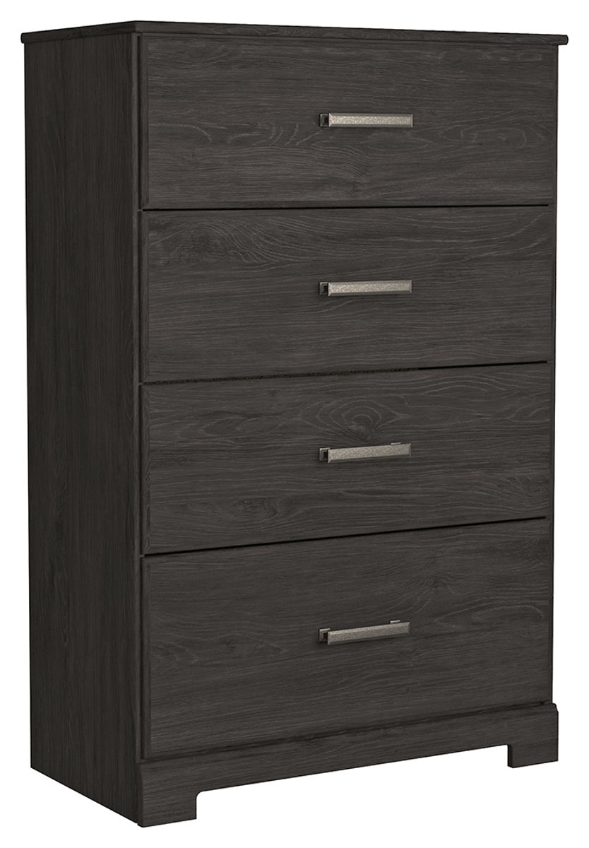 Belachime – Charcoal – Four Drawer Chest